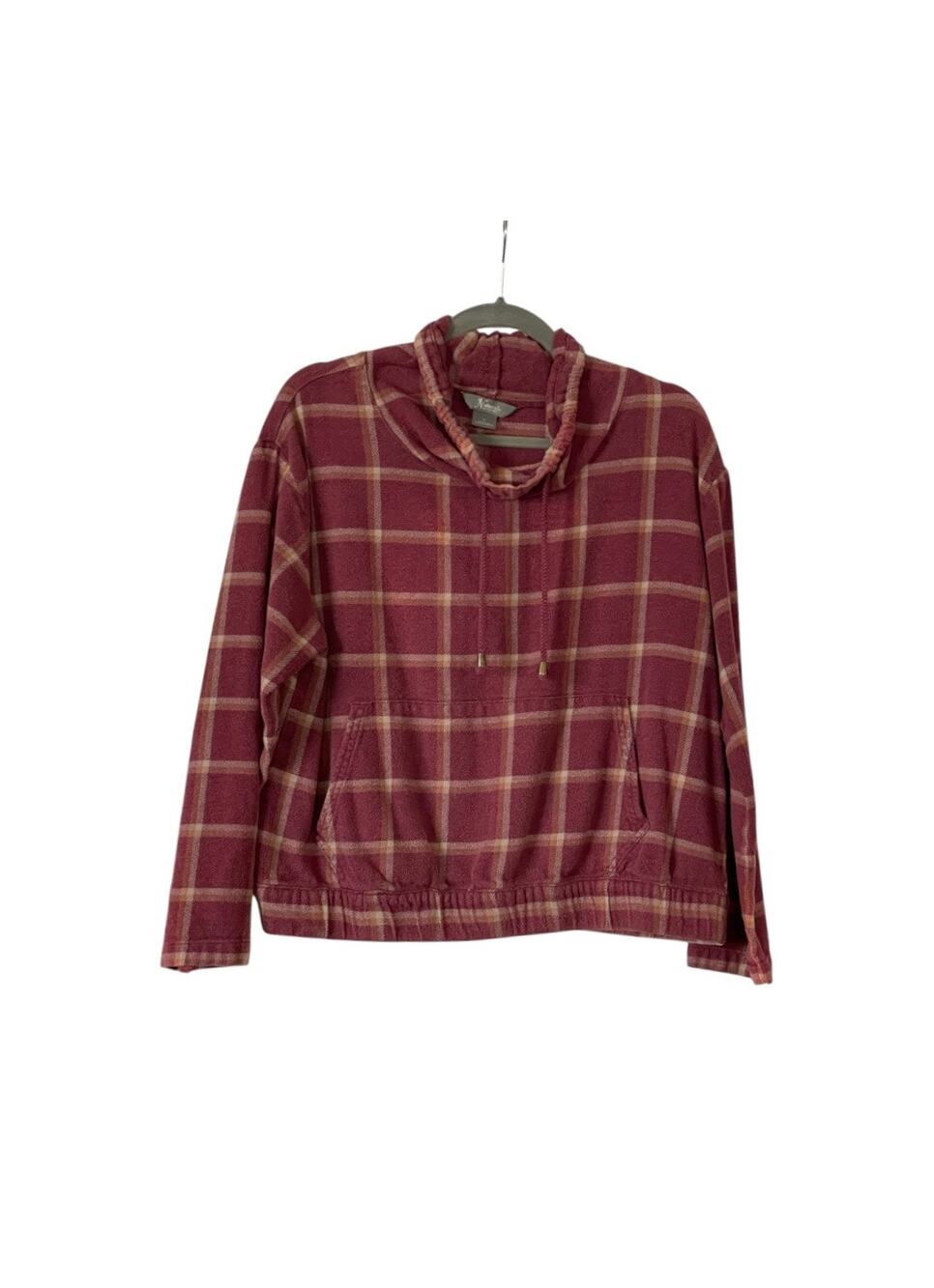 Natural Reflections Cowl Neck Flannel Sweater Small